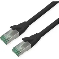 Roline RM Patchkabel Cat.6A S/FTP (PiMF), schwarz, 15 m