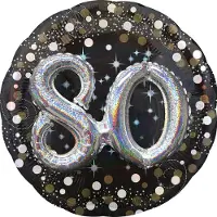 Amscan 80. Geburtstag gold Multi Folienballon
