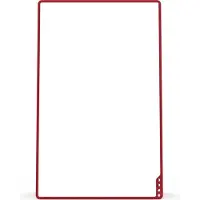 Playroom Whiteboard PLAYBOARD, e3-emaillierter Stahl, weiß, Recycling-PET-Rahmen rot, B 750 x H 1180 mm