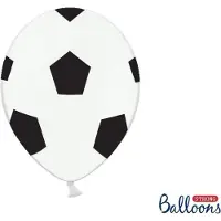 Party Deco Balloons 30cm, Football, Pure White (1 pkt / 50 pc.)