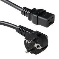 ACT Powercord mains connector CEE7/7 male (angled)