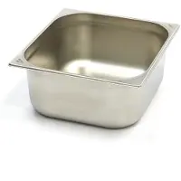 Maxima Gastronorm-Behälter 1/2 GN aus Edelstahl, Tiefe 15 cm, Fassungsvermögen 9,5 Liter für den professionellen Einsatz |