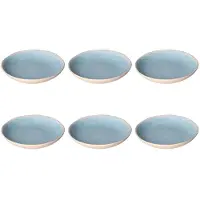 Novastyl ROSE&TULIPANI CONCERTO FUSE AZZURRO Set of 6 soup plates 21 cm
