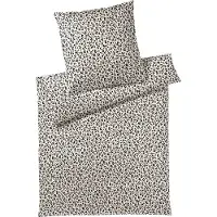 Elegante Mako-Satin Bettwäsche Leolook schwarz sand 135x200 cm + 80x80 cm