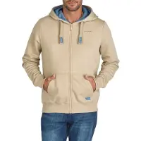 DENIMFY Sweatjacke DFLeo in Beige | Gr.: S