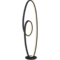 LUCANDE LED Stehlampe Bronwyn , dimmbar, schwarz, für Wohn- / Esszimmer, Aluminium, Modern, LED Stehlampe