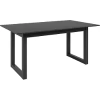 CALICOSY Austin 80A Auszugtisch/Schieferoptik/Füße/Anthrazit/Holzwerkstoff