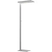 Arcchio Stehlampe Logan Basic , dimmbar, alu / grau / zink, für Arbeitszimmer / Büro, Aluminium, Modern