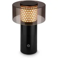 Briloner LED-Akku-Tischlampe Brilo unplugged Gila, gold/schwarz 21 cm dimmbar, schwarz, Metall, Modern