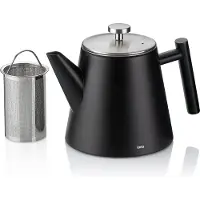 kela Teekanne Modena mit Sieb Schwarz 1 L