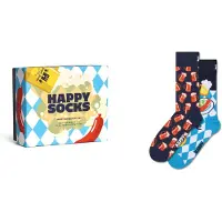 Happy socks Socken Wurst And Beers Gift Set Blue (2er-Pack)-Schuhgröße 36 - 40