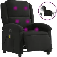 vidaXL Massagesessel Elektrisch Schwarz Stoff