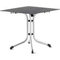 Sieger 5130-20 Klapptisch Polytec (HPL) 80x80 cm Stahlgestell graphit / Tischplatte Polytec (HPL) Schiefer anthrazit