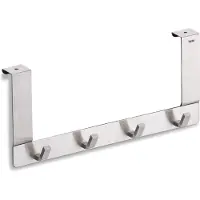 kela Türaufhänger 4 Haken Colgar rostfreier Stahl matt silber 30,0x13,0x2,5cm
