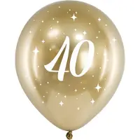 Party Deco Ballon Or - 40 Ans (6pcs)