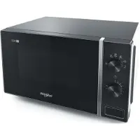 Whirlpool MWP101SB, Arbeitsplatte, Solo-Mikrowelle, 20 l, 700 W, Drehregler, Schwarz, Silber