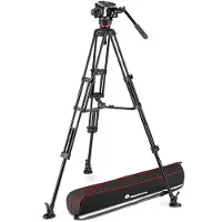 Manfrotto 504x Kugelkopf Und Doppelaluminiumstativ Und Mittelstabilisator
