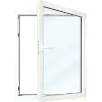 JOSEFMEETH Josef Meeth Fenster und Türen Energiespar-Fenster »76/3 «, 60 x 65 cm (BxH), Dreh-Kipp, DIN rechts - silberfarben