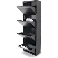 Spinder Billy 4 Schuhschrank Stahl Schwarz
