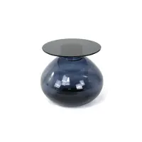 Concept Anna Beistelltisch Glas schwarz
