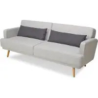 SalesFever 3-Sitzer Sofa Webstoff Grau