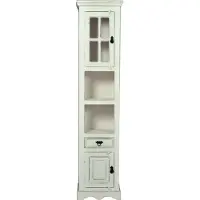 SIT Möbel TOLEDO Hochschrank Holzwerkstoff/Mango mit starken Gebrauchsspuren antikweiß