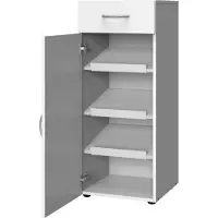 Wimex Multiraumkonzept Schuhschrank 1 Tür 1 Schublade Weiß Holzwerkstoff