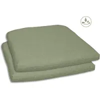 GO-DE Sitzkissen "Selina", grün, B:40cm H:5cm L:45cm, Polyester, Dekokissen_Sitzkissen_Kissenhüllen, Sitzkissen, 2er Set, 45/46x40 cm