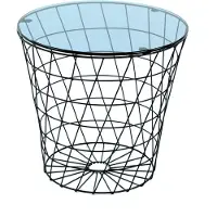 Concept Embudo Beistelltisch Schwarz Grauglas