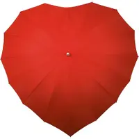 Impliva Regenschirm herzförmig Handöffnung 110 cm rot
