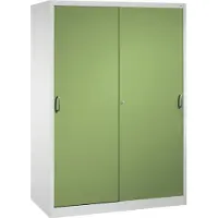 C+P CP Stahlschrank 2169-00 lichtgrau, rededagrün 160,0 x 60,0 x 195,0 cm