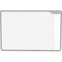 Playroom Whiteboard PLAYBOARD, e3-emaillierter Stahl, weiß, Recycling-PET-Rahmen grau, B 750 x H 500 mm