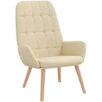 vidaXL Relaxsessel Creme Stoff