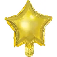 Party Deco Foil balloons Star, 25 cm, gold (1 pkt / 25 pc.)