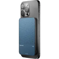 Native Union (Re)Classic Powerbank 5000 mAh Qi2 MagSafe USB-C 15 W Blau-Marineblau