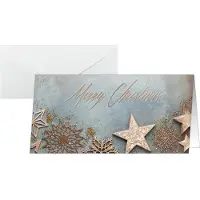 Sigel 10 Weihnachtskarten Glamorous Christmas DIN lang