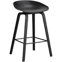 HAY Über einen Hocker AAS32 Barhocker - H 65 cm - Eiche Schwarz - Schwarz