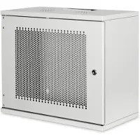 Digitus Wandgehäuse, SOHO, unmontiert - 540x400 mm (BxT), Wandmontiertes Regal, 9U, 60 kg, Ablageschienen, Grau