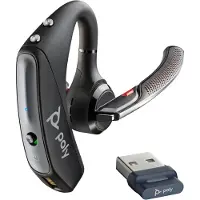 Poly Voyager 5200 USB-A Bluetooth Headset +BT700 dongle, Kabellos, Büro/Callcenter, 100 - 20000 Hz, 20 g, Kopfhörer, Schwarz