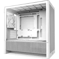 NZXT H9 H3 Flow, Midi Tower, PC, Weiß, micro ATX, Mini-ITX, Netz, SGCC, Gehärtetes Glas, 17 cm