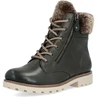 Remonte Damen Stiefelette kuschelig warm und weich mit Reißverschluss D8463, Größe:41 EU, Farbe:Grün