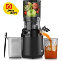Lebenlang Entsafter - Einfache Reinigung und Montage - 250 W - BPA-frei - 20 x 44 cm - Schwarz