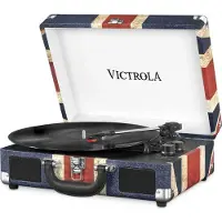 Victrola Journey Plattenspieler mit Bluetooth und Lautsprechern UK-Flagge