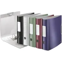 Leitz Ordner Active Style, 180 Grad, 80 mm, farbig sortiert DIN A4, runder Rücken, aus PP, gebürstet
