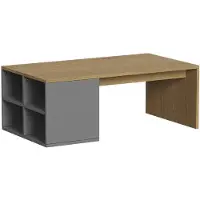 Vicco Couchtisch Kivo Anthrazit 90 x 50 cm mit 4 offenen Fächern, Model 56375