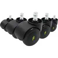 Hjh OFFICE 5x ROLO ESD 11mm/50mm Hartböden - Stuhlrollen Schwarz