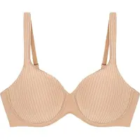 Triumph Bügel-BH "Modern Soft+Cotton W" mit dezenten Glanz-Streifenmuster und breiten Trägern