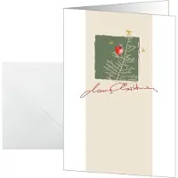 Sigel Weihnachtskarten Sigel 'Christmas with apples', inkl. Umschläge, DIN A6, 10 Stück, weißer Edelkarton