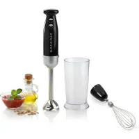 Gorenje HBX602RLBK Stabmixer RetroLine Schwarz, 2 Geschwindigkeitsstufen, Messbecher und Schneebesenaufsatz, 600 W