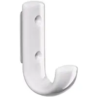 Hewi Garderobenhaken 477.90.060 einfach Ausladung 47 mm Polyamid 99 reinweiss Höhe 72 mm